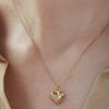 VERTE Full Heart Necklace  12mm  Gold    Un.silver.165