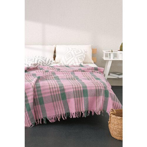 

Одноместное Одеяло Favora с Клетчатым Узором - Зеленый