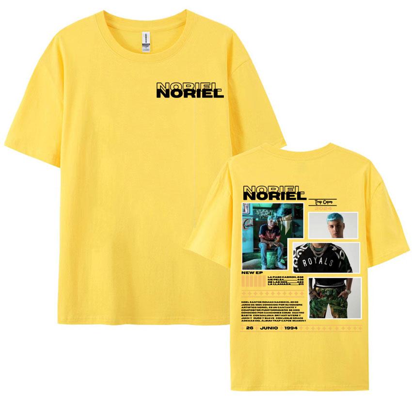 Rapper Noriel Album Tour Cover Tshirts for Men Women Hip Hop Pop Music Harajuku Y2k T Shirt Male High Quality Oversized Tshirt