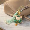 Imitation Song Brocade Embroidery Sheep Keychain with Tassel Sheep Pendant Bag Charm  New Year