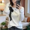 La Chapelle Women's Korean-Style Cold-Shoulder Long Sleeve Top