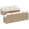 VidaXL Ensemble de Canapé de Jardin 9 pièces avec Coussins Beige Rattan Poly Acacia 3347680