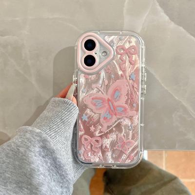Pinke Schmetterling iPhone-Hülle: Sturzsicher, Stoßfest, Schutzhülle für iPhone 13, 15 Pro Max, 16, 17 Pro.