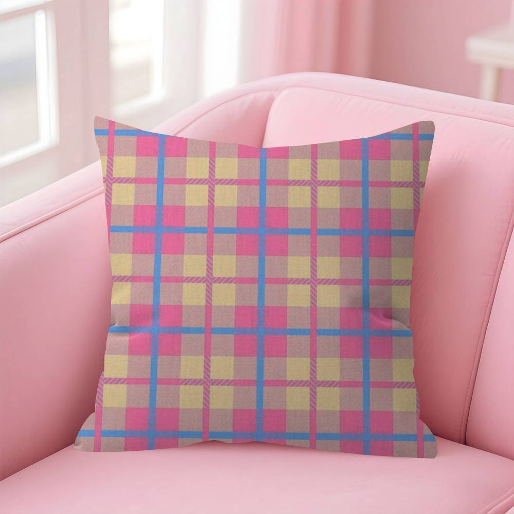 ART Pink Stripes Ins  Pillow Anime Pillow Sofa Bed Head Pillow Cover Cushion Cover Fashion