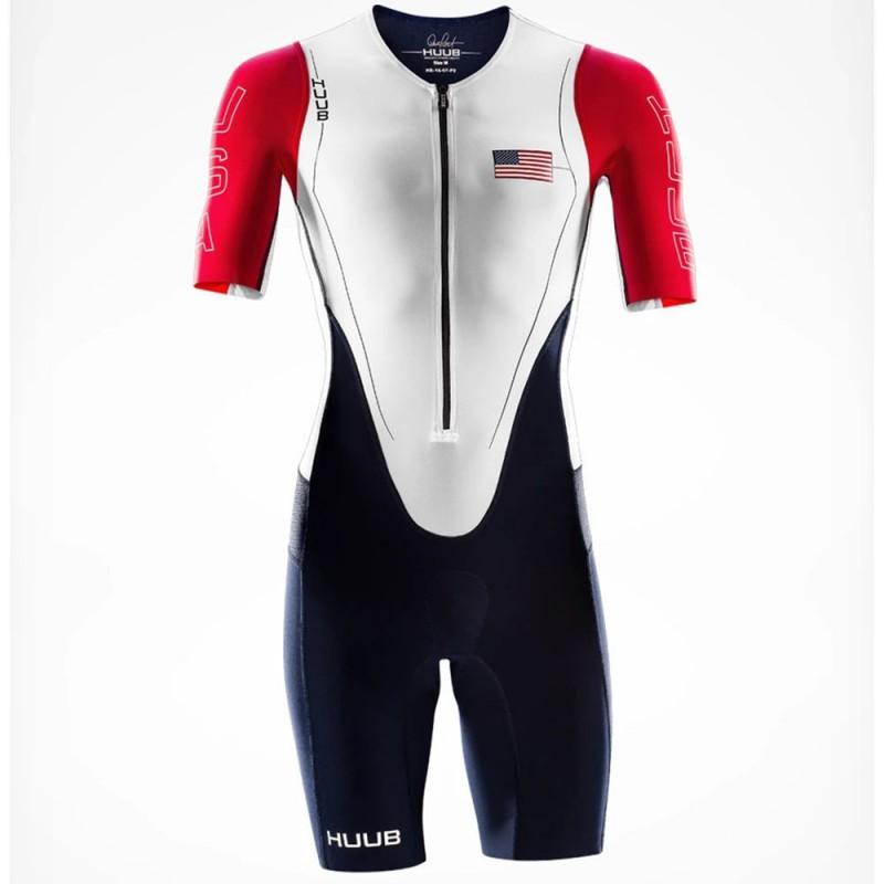 Tuta da Triathlon da Uomo Pezzo Unico Asciugatura Rapida Attrezzatura a Compressione Abbigliamento Protettivo di Sicurezza per Allenamento Ciclismo su Strada