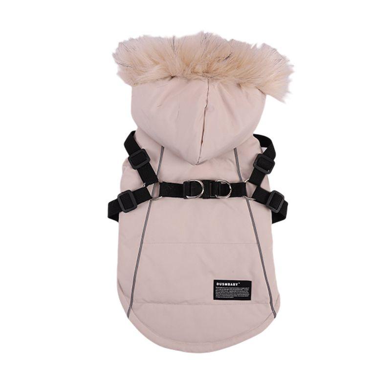 

Зимняя одежда для собак маленьких пород, теплая флисовая куртка для больших собак, водонепроницаемое пальто для домашних животных со шлейкой, одежда для чихуахуа, костюм для щенка XL