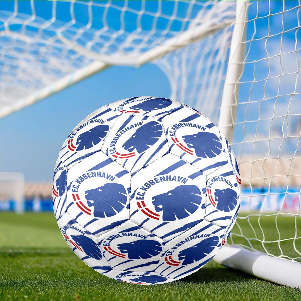 Fc Copenhagen Lion Crest Size 5 Soccer Ball, Suitable for Training and Matches, High-Elasticity, Wear-Resistant Material Gift for Fan