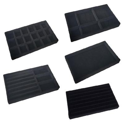 Stackable Fabric Pendant Organizers Ring Display Tray Necklace Displaying Plate Suitable for Jewelry Display and Storagr