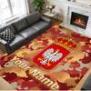 Crystal Velvet Rug Custom Name Text, Soft Non Slip Floor Mat Home DecorPoland Football