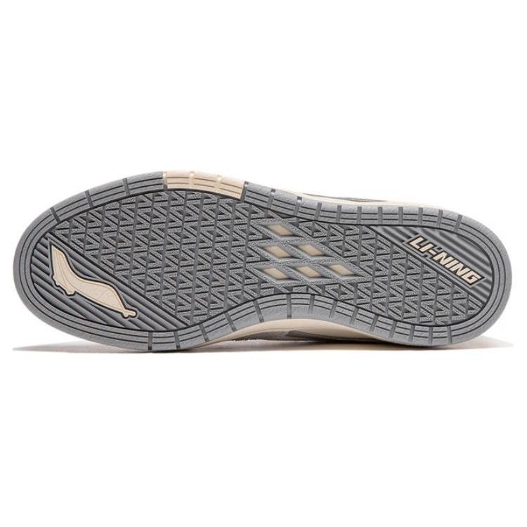 New LiNing Wave Pro Slip Resistant Low Top Skateboard Shoes Men's White Gray AEPU017-1