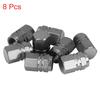 X AUTOHAUX Tire Stem Valve Cap Wheel Valve Cover Car Dustproof Hexagon Aluminum Alloy Tire Cap 8pcs Gray