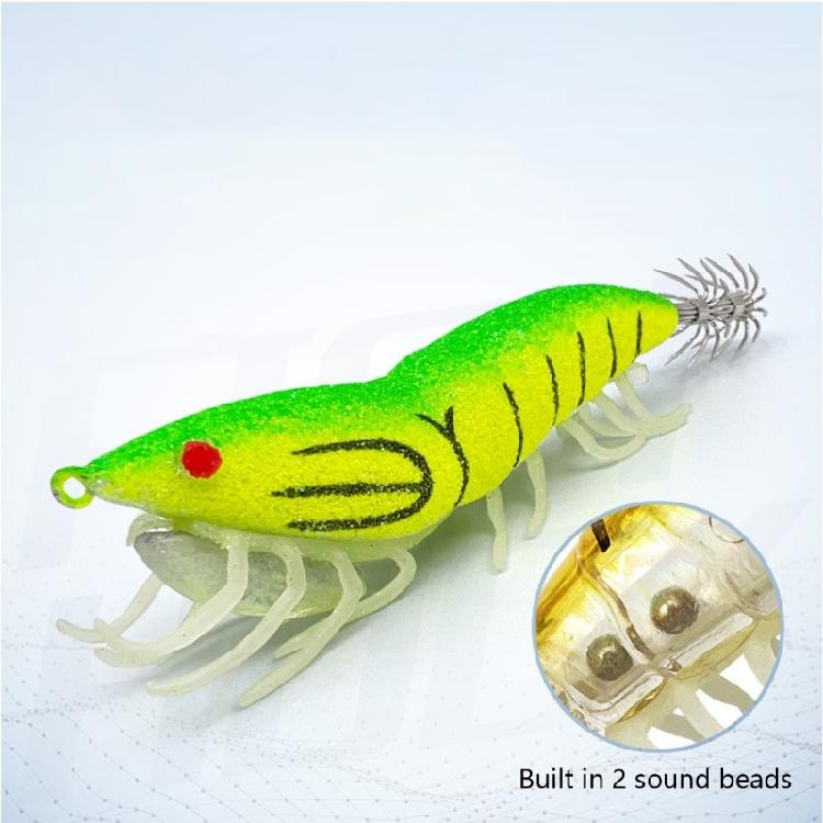 1 Pair Lures Baits Squid Jig with Rings Bead Fishing Lures Glow Jig Hook Artificial Baits Squid Jig Cuttlefish Hook