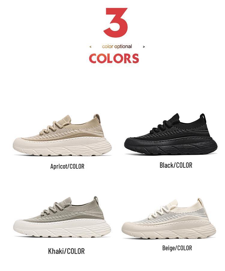 Letnie męskie oddychające sneakersy z siateczki – wszechstronne buty casualowe do biegania na grubej podeszwie w stylu koreańskim
