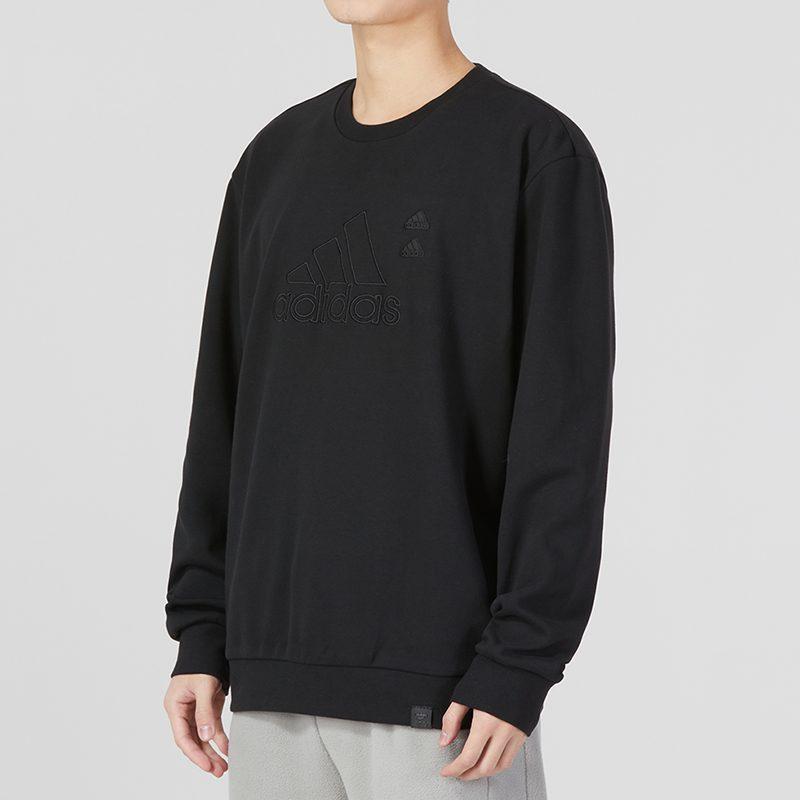 adidas Sweatshirts Men's Black Crew Neck Moderate Regular IA6952