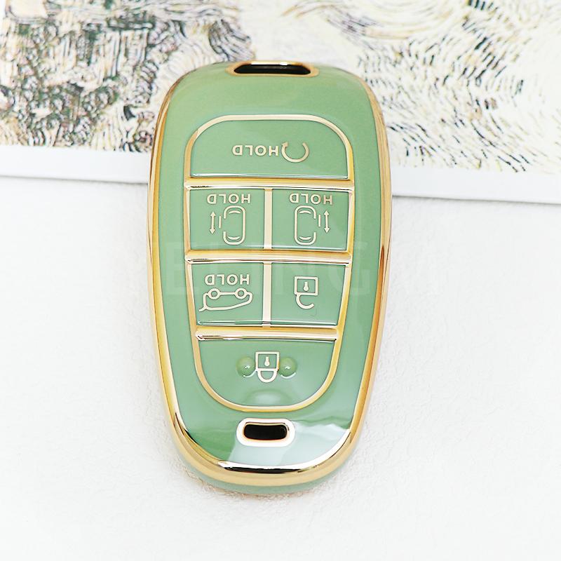 6 7 Buttons Tpu Car Key Cover Auto Shell Fob Case Keychain For Hyundai Santa Fe Tucson Nexo Nx4 Atos Solaris Prime