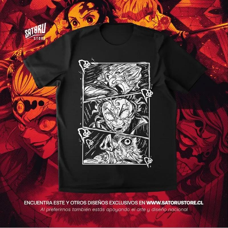 American Retro Men's Ghost Extermination Animation Pattern T-shirt Animation Summer New Men's and Women's Streetwear