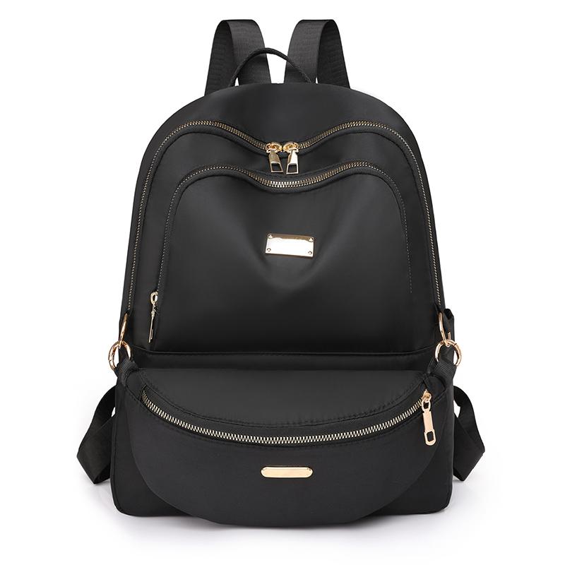 Einfarbiger Rucksack mit Umhängetasche Damen Reise-Rucksack-Set Pendler Studenten Schultasche