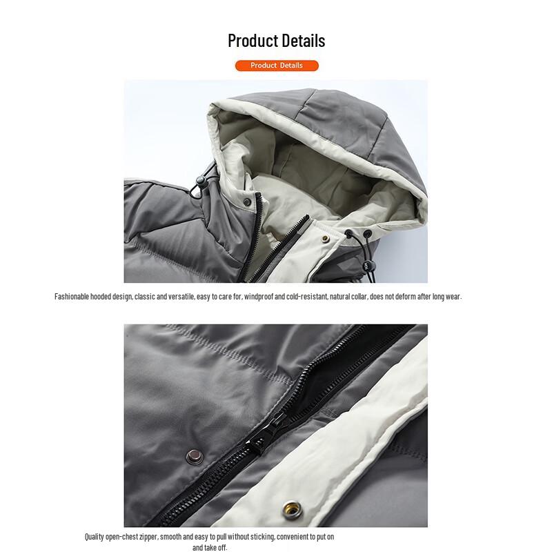 Mark Hua Fei Men's Hooded Padded Jacket