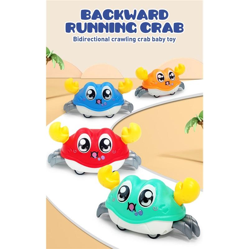 Electric Crawling Crab Toy, Dancing Walking Baby Sensory Tummy Time Toy, Auto Moving Learning Crawl Toy For Infant Gift