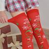 Christmas Long Stockings Party Costume Ball Dress Up Accessories Red Socks Snowman Snowflake Over-the-Knee Socks