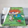 Stylish Rugrat Cartoon Anime  Blanket Super Soft Fleece  Relax Throw Blankets Machine Washable