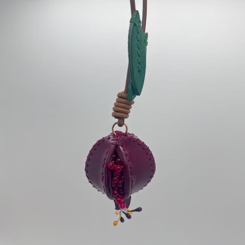 

Имитация фруктовой подвески Кожаный брелок-подвеска в виде граната для сумки Украшение-подвеска Женский рюкзак Изысканные аксессуары