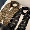 Brown Polka Dot Silk Scarf: Versatile 2025 Hair Tie & Neck Wrap Accessory