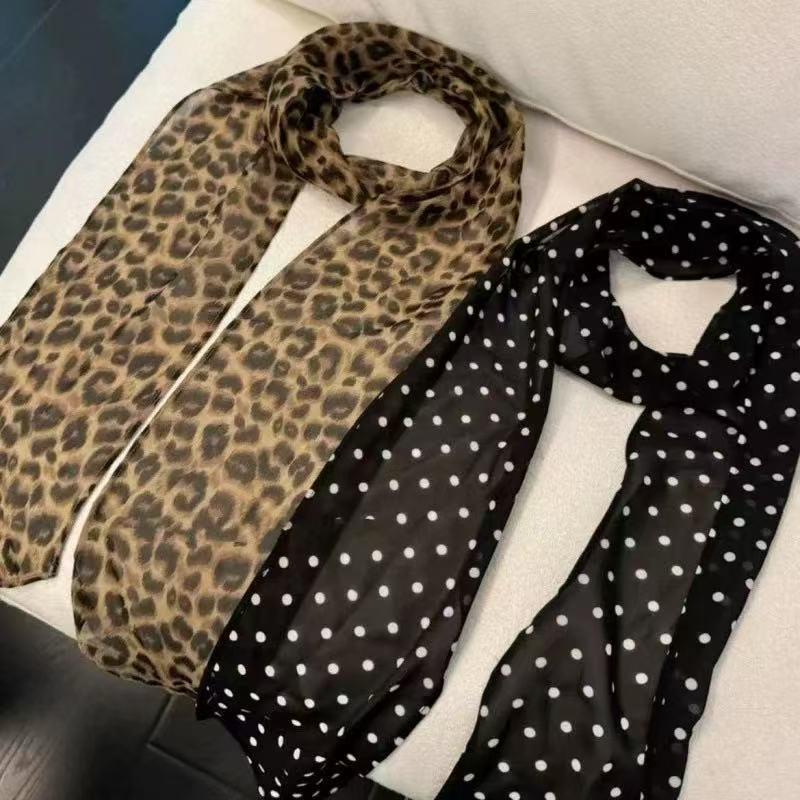 Brown Polka Dot Silk Scarf: Versatile 2025 Hair Tie & Neck Wrap Accessory