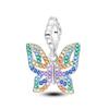 Copper Sparking Butterfly Charms Pendants Fit Original Bracelet Necklace Diy Beads For Women Jewelry Making Gift