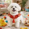 Chinese Style Pet Cat Scarf Cute Puppy Bib Adorable New Year Dog Collar  Party Accessories
