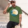 Sun And Wave Printed Breathable Round Neck Tee Malist Design Lightweight Fabr Unisex Bas Unisexs Tshirt 2026 New Model Shortsleev