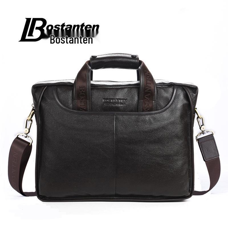Borsdanton Men s Genuine Leather Business Briefcase & Shoulder Bag коричневый