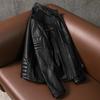 Heavy Motorcycle Jacket Short Fashion Slim Fit Genuine Leather Biker Coat Large Size Autumn Outerwear