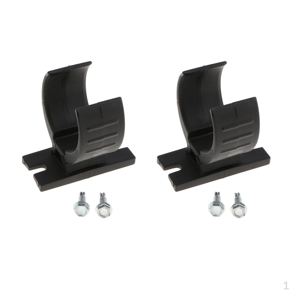 

2x RV Round Plug Holder Plastic Trailer End on Vehicle BLACK