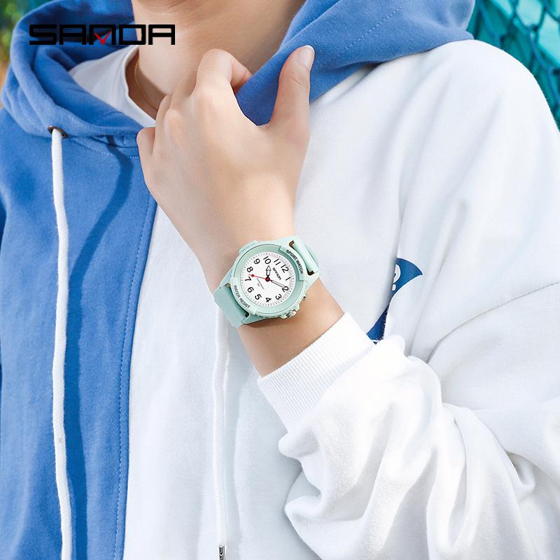SANDA Fashion Sport Men's Watches New Luxury Waterproof Digital Quartz Classic Top Quality WristWatch Relogio Feminino 6018