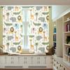 2Pcs Cute Animal Curtains Cartoon Elephant Crocodile Pattern Living Room Bedroom Kids Room Sunshade Zoo Theme Decor Curtains