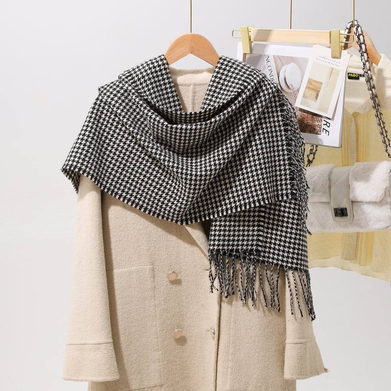 Kaszmir Zima Kobiety Kratka Ciepłe Miękkie Damskie Szaliki damskie Hiver Luxe Frędzle Damskie Bufandas szalik chusta owijka moda
