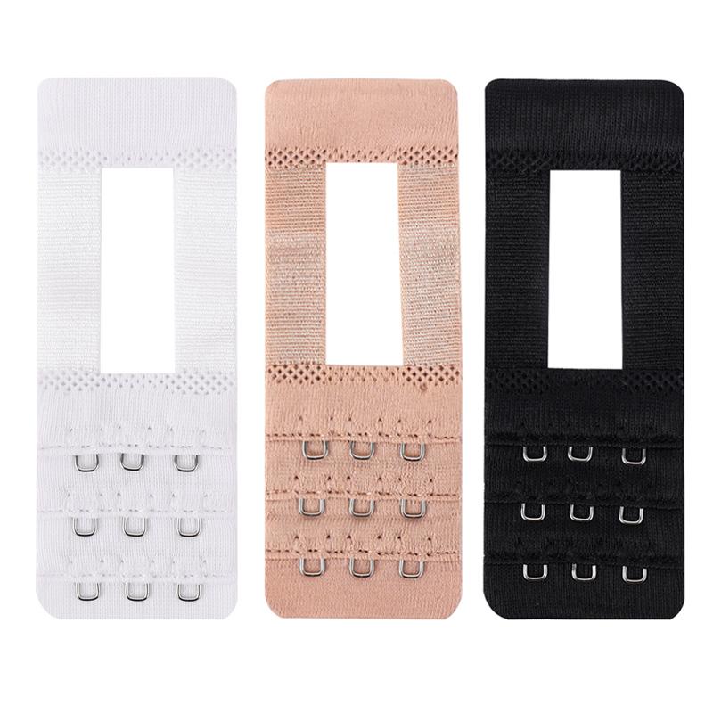 3Pcs Nylon Extenders Buckle Extension for Women Girl 3 Row 3 Hooks Bra Strap Extender Lengthen Tool Hook Intimates Accessoies