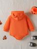Halloween Baby Romper with Hood, Long Sleeve Printed One-Piece for Infants and Toddlers