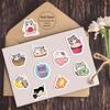 500PCS Creative Cartoon Cat Small Pattern Graffiti Decoration Roll Stickers Laptop Envelope Sealing Stickers Waterproof Stickers