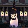 Halloween Decoration Flashing Light LED Skull Festival Dress Up Glowing Wizard Hat Lamps Hanging Decoration Kid Gift