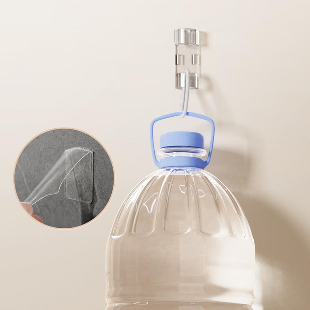 Secure & Versatile Clear Double Hook Clips Plastic Hook Clips for Outdoor String Lights Suitable for Various Surfaces