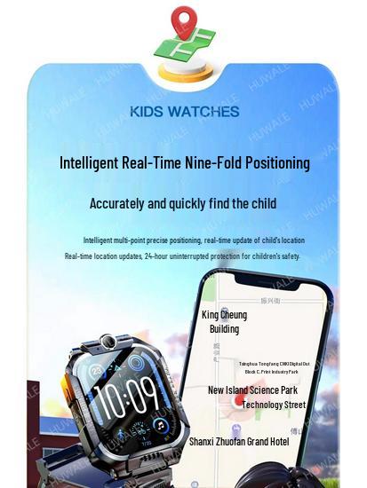 HUWE Z9 Student Smartwatch: 5G, Dual Camera, Waterproof, Learning Features, Real-time Positioning, Card Slot.