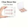 50/20/10PCS Press-On Nail Storage Acrylic Boxes Clear Nail Boxes Jewelry Storage Tool & Accessories