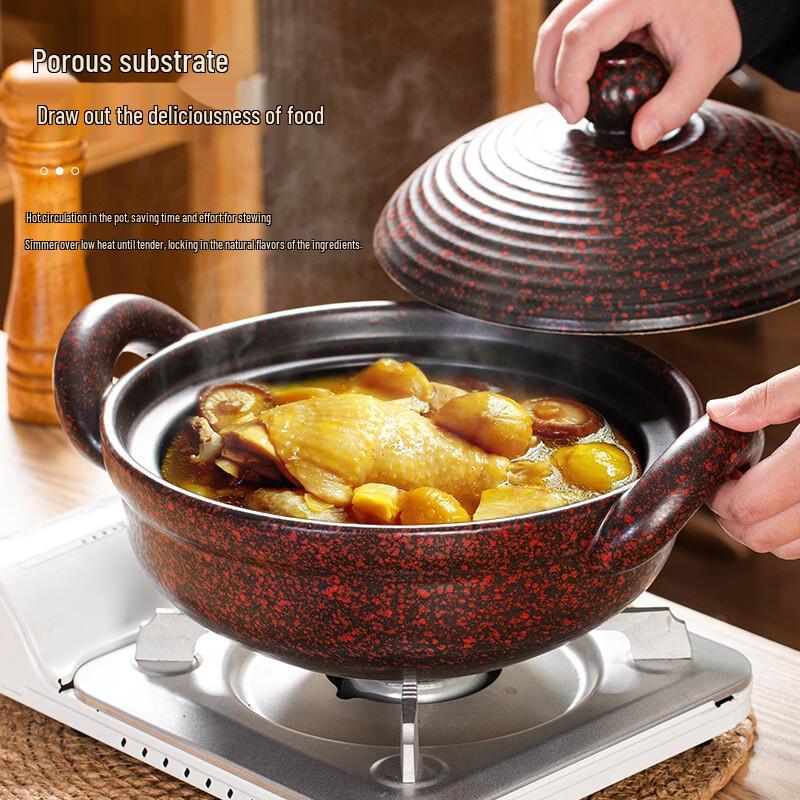 WuTuo Japanese Ceramic Stew Pot with Handles