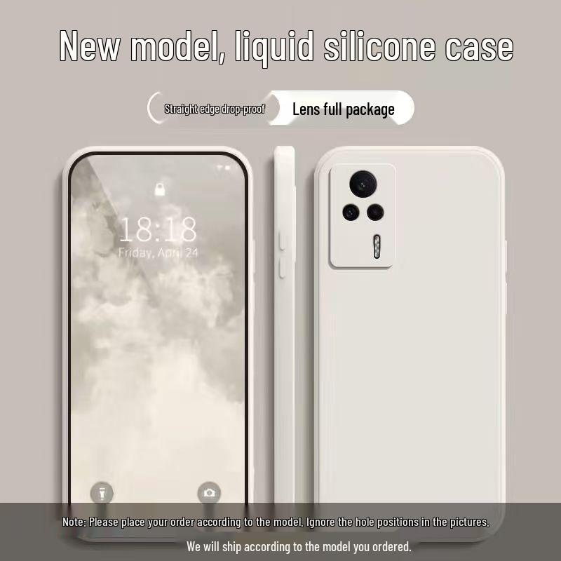Compatible Redmi K60E Solid Color Liquid Silicone Anti-Drop Soft Case