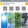 Premium Industrial Fan Cover 600D Fabric Silver Coating Waterproof Dustproof Sun Protections For Outdoor Fans