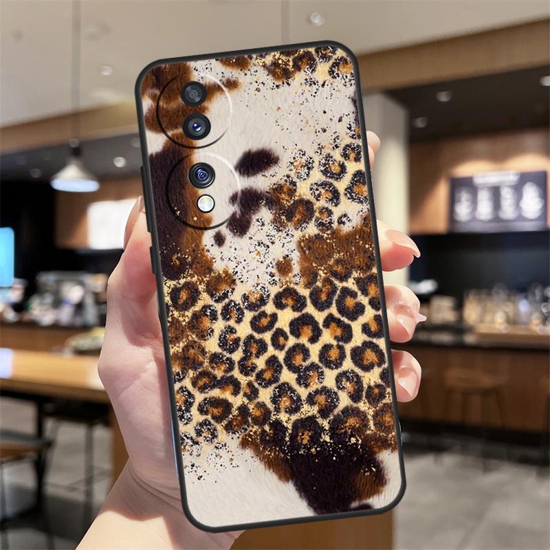 Luxury Leopard Case For Honor Magic 7 5 6 8 Lite Honor 400 200 Pro 50 70 90 X8c X9a X9b X9c X9d Win RT Cover