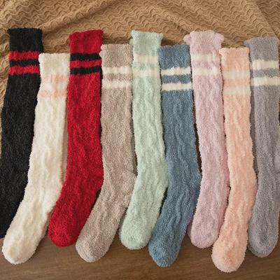 Women's Winter Thick Coral Fleece Calf Socks - Warm Velvet High Tube Floor Sleeping Socks