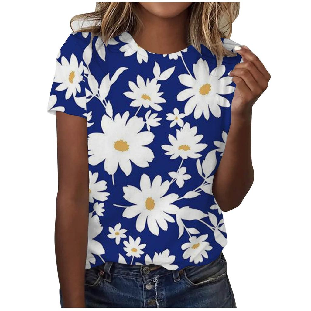 Women's T-Shirts Dandelion Flower 3D Printed Casual O-Neck Short Sleeve T Shirt Y2k Harajuku Tees Tops Female Pullover Clothing
